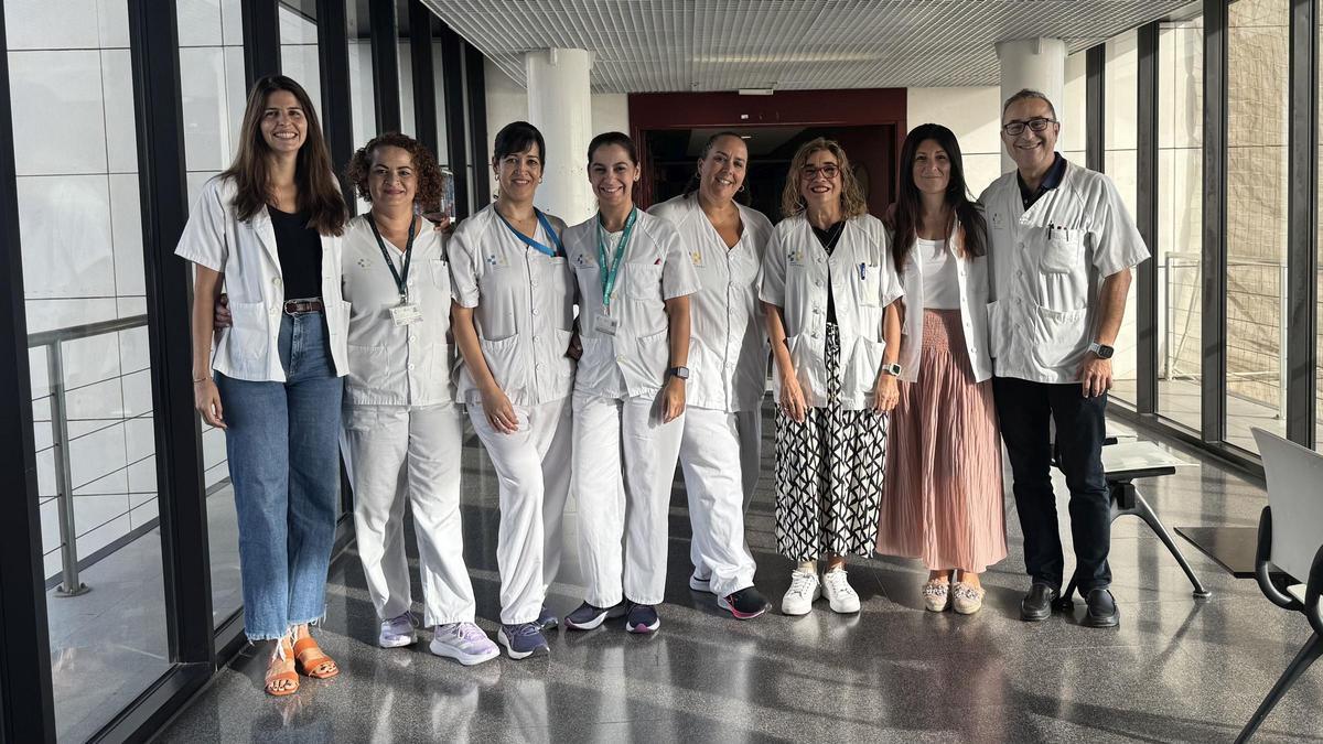 Victoria Mota Balibrea, Sonia Hernández Hernández, Cristina Pérez Sarmiento, Beatriz Rodríguez Ojeda, Haridian López González, Guiomar Pinar Sedeño, Naira García García y Shahin Mirdavood.
