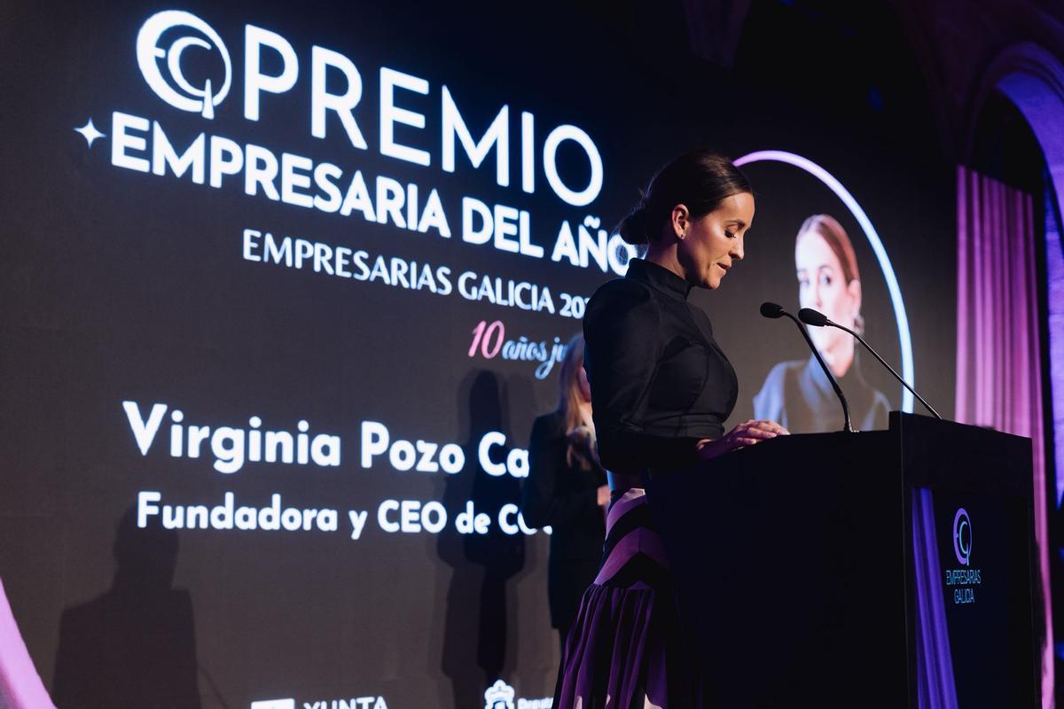 Virginia Pozo, premiada como Empresaria del Año por la Asociación Empresarias de Galicia.