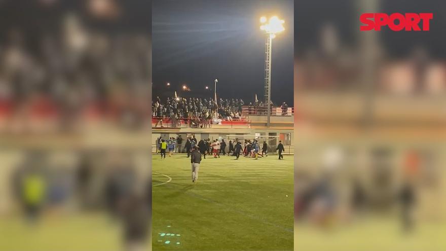 Escándalo en el derbi: el Masnou-Masnou At. acaba en tangana y suspensión