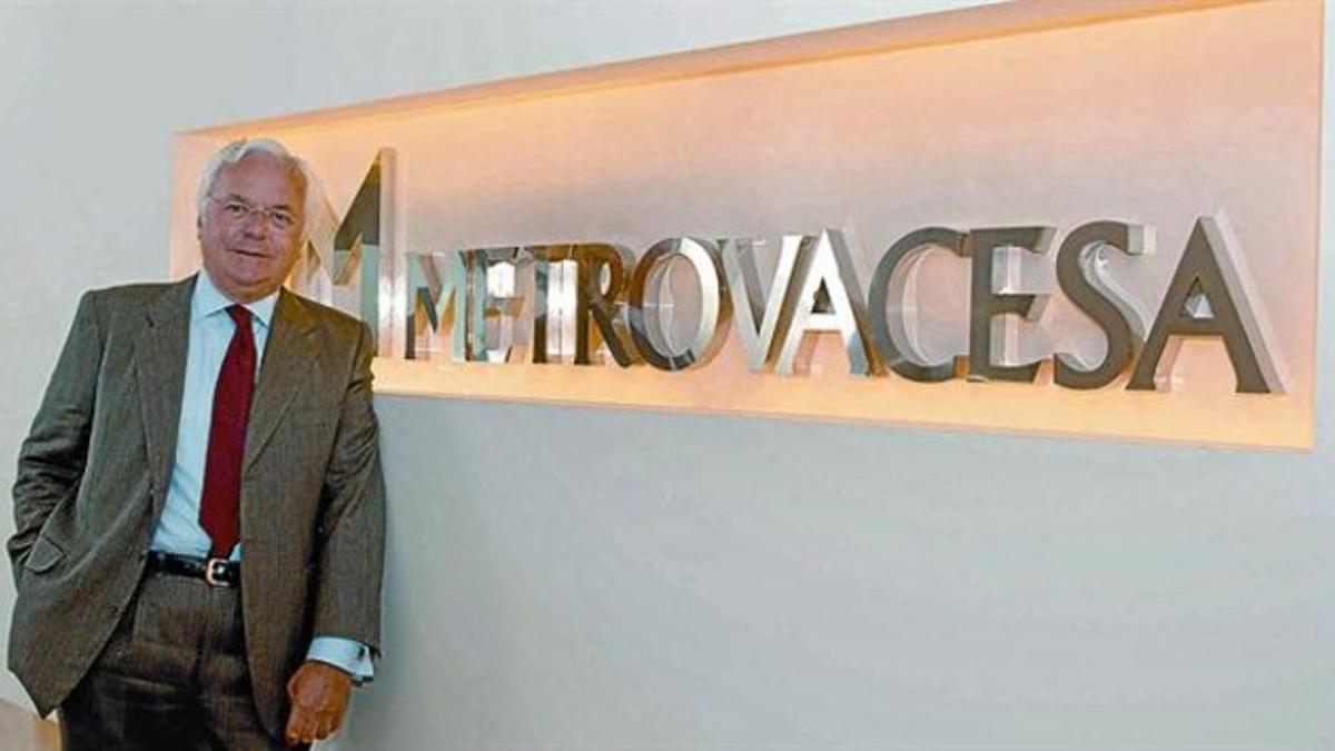 Joaquín Rivero, en una imagen de archivo cuando presidía Metrovacesa.