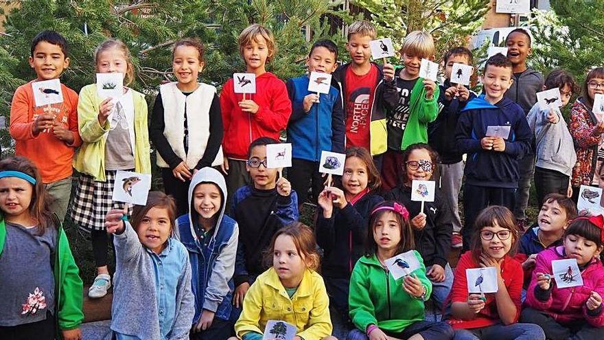 Un grup d&#039;escolars en una activitat organitzada pel parc del Cadí