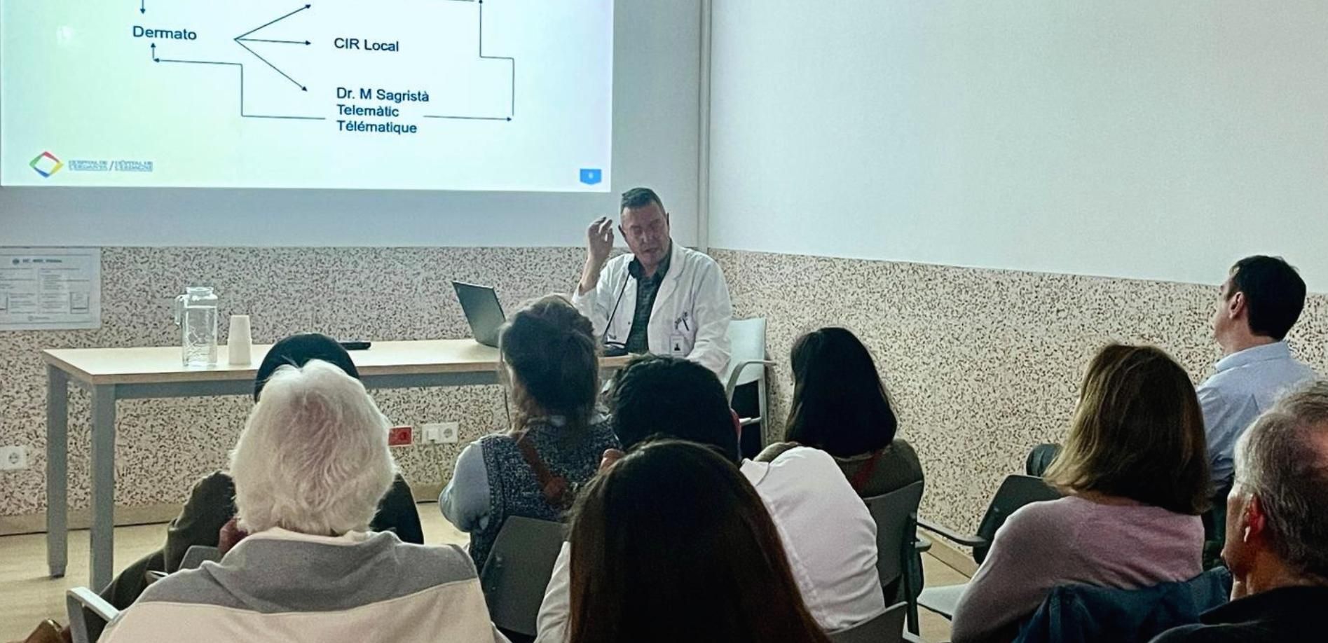 Una de les sessions de treball a l'hospital