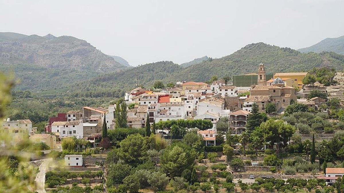 Imagen panorámica de Vallat, municipio del interior de Castellón.