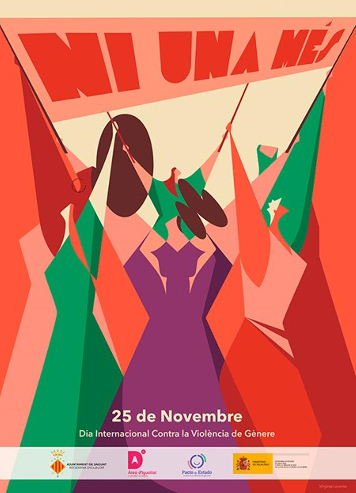 Cartel oficial 25N Ayuntamiento de Sagunto