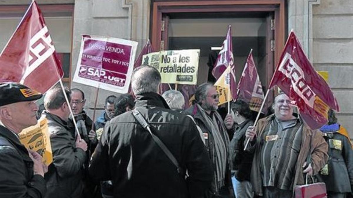 Huelga de funcionarios en el 2013.