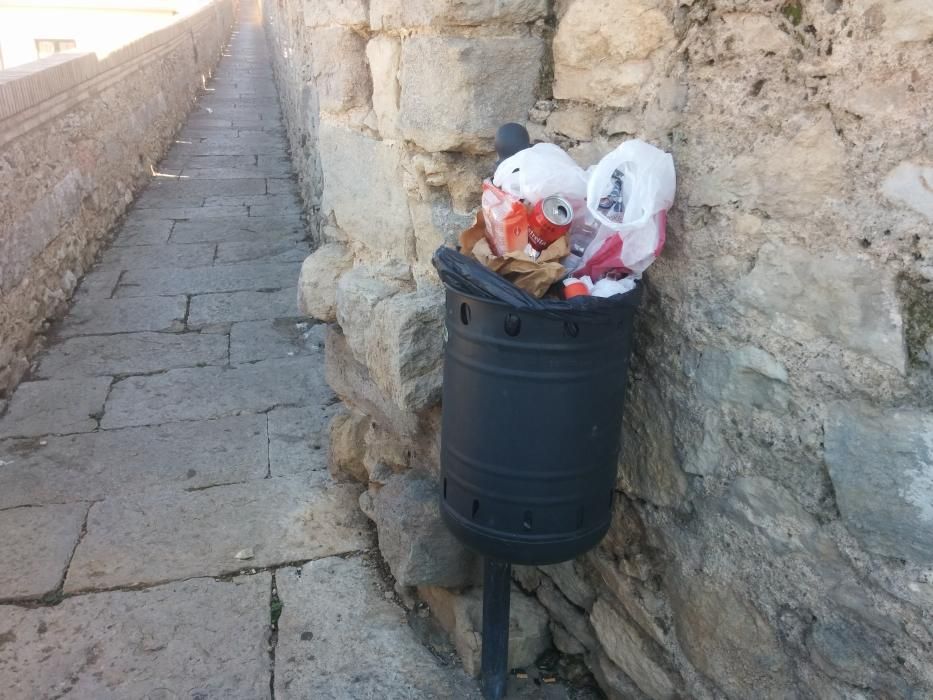 Deixalles a la Muralla de Girona