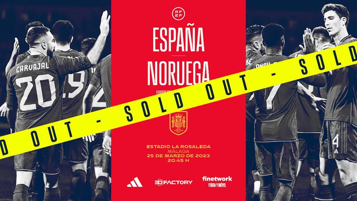 Agotadas las entradas para ver a la Selección en Málaga