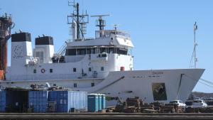 El Dagon atracado en Astican, en el Puerto de Las Palmas