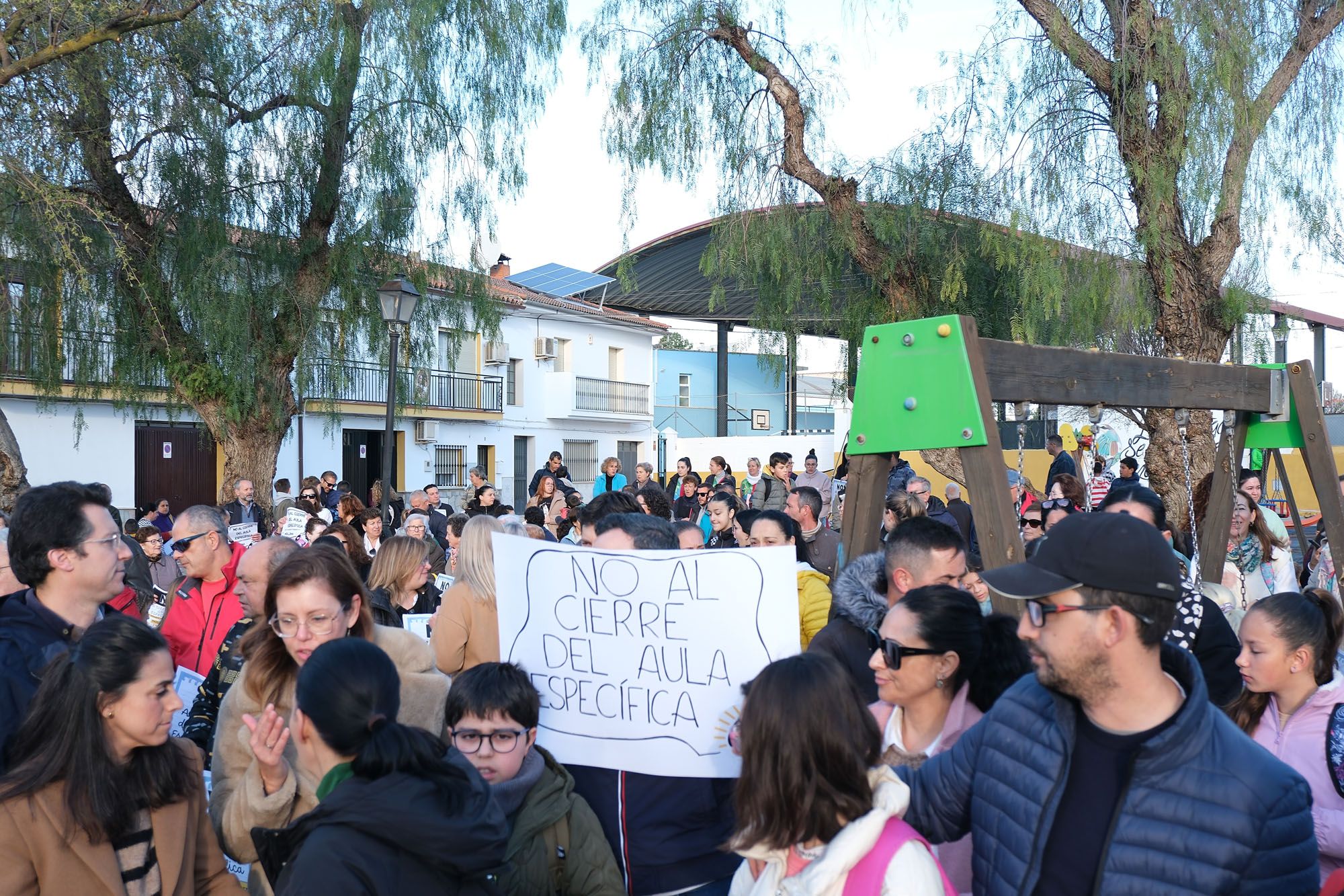 Protesta en Mollina por la supresión del Aula de Educación Especial.