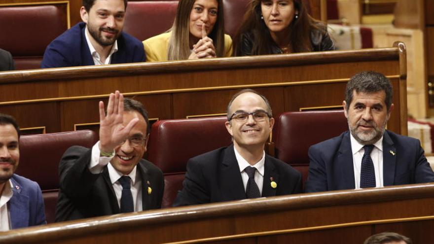 Josep Rull (PDeCAT), Jordi Turull (PDeCAT (PDeCAT) i Jordi Sànchez (ANC)