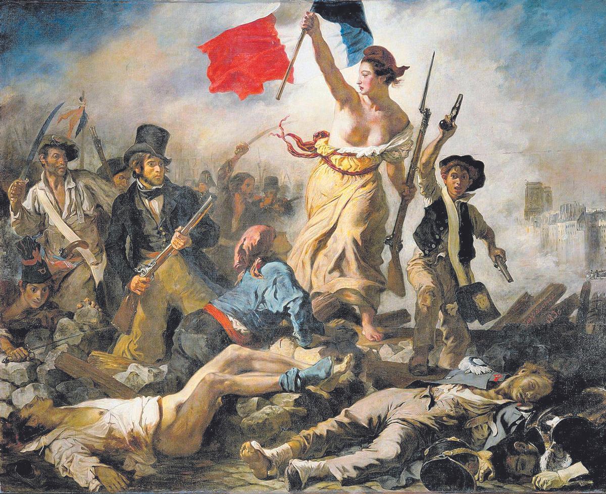 ‘La Libertad guiando al pueblo’, de Delacroix.