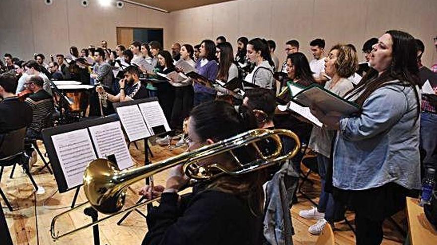 Ensayo de la Orquesta y Coro Gaos.