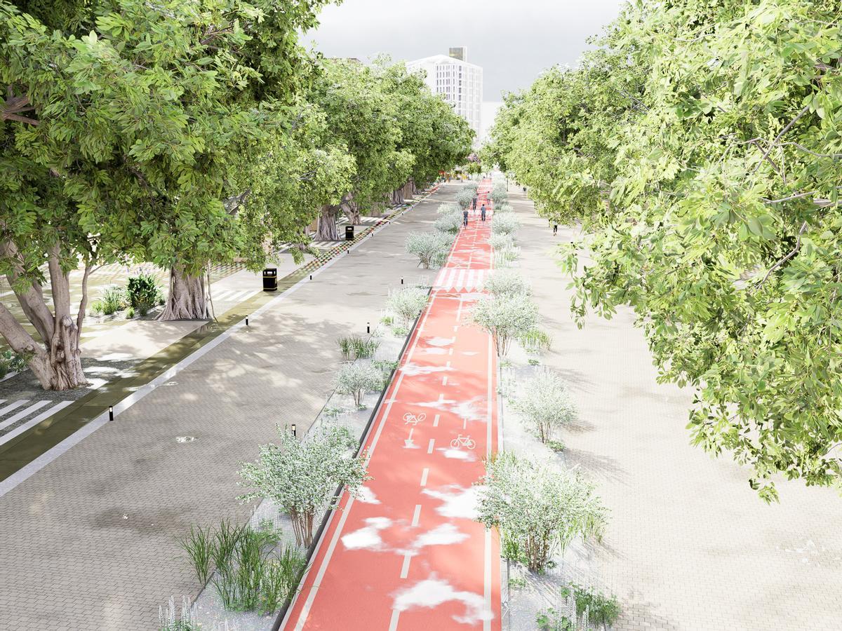 Propuesta del PSOE para peatonalizar la Marina, la Alameda y el Guadalmedina