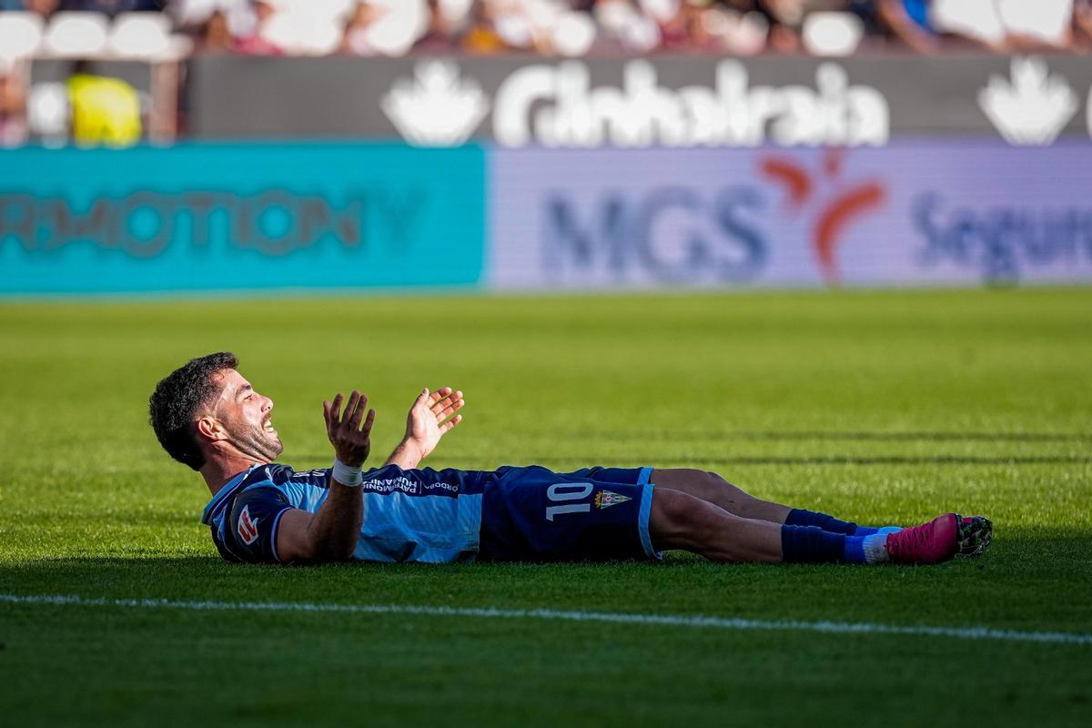 Jacobo, durante un lance del Albacete-Córdoba CF.