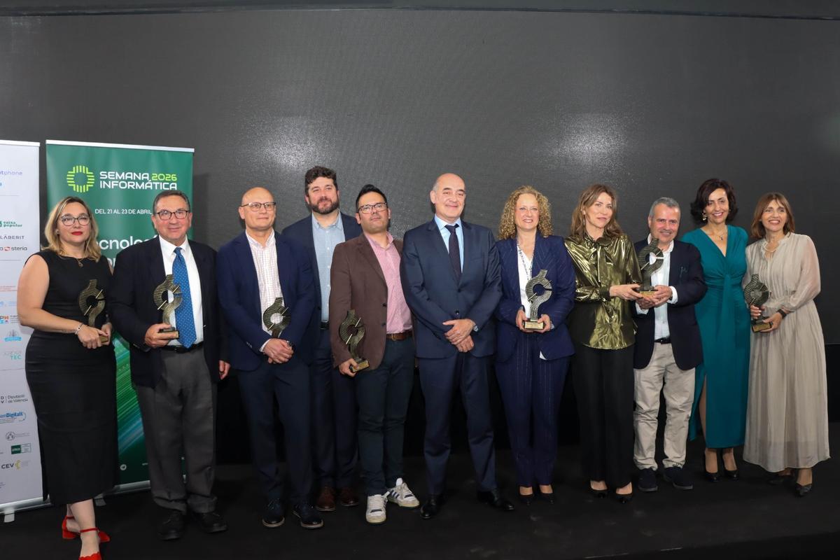 Folgado con el resto de premiados.