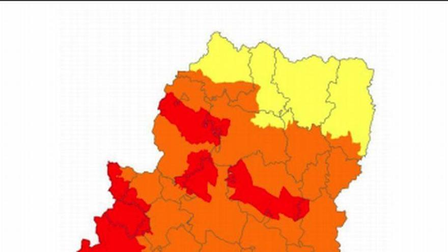 Elevado riesgo de incendios forestales en varias zonas de Aragón