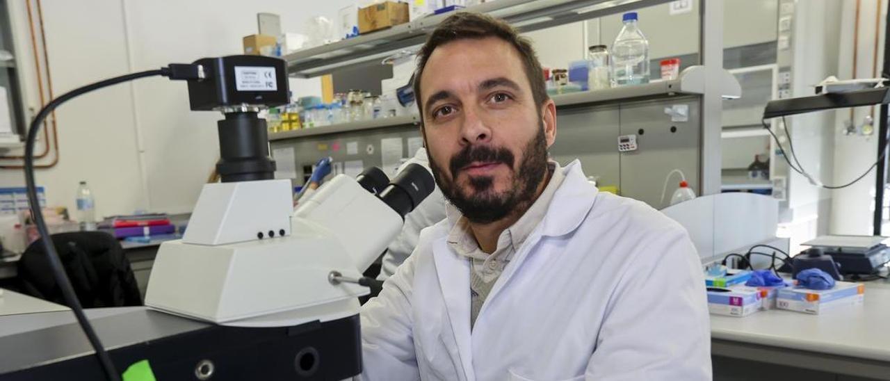 Manuel Martínez García en los laboratorios del paque científico de la Universidad de Alicante