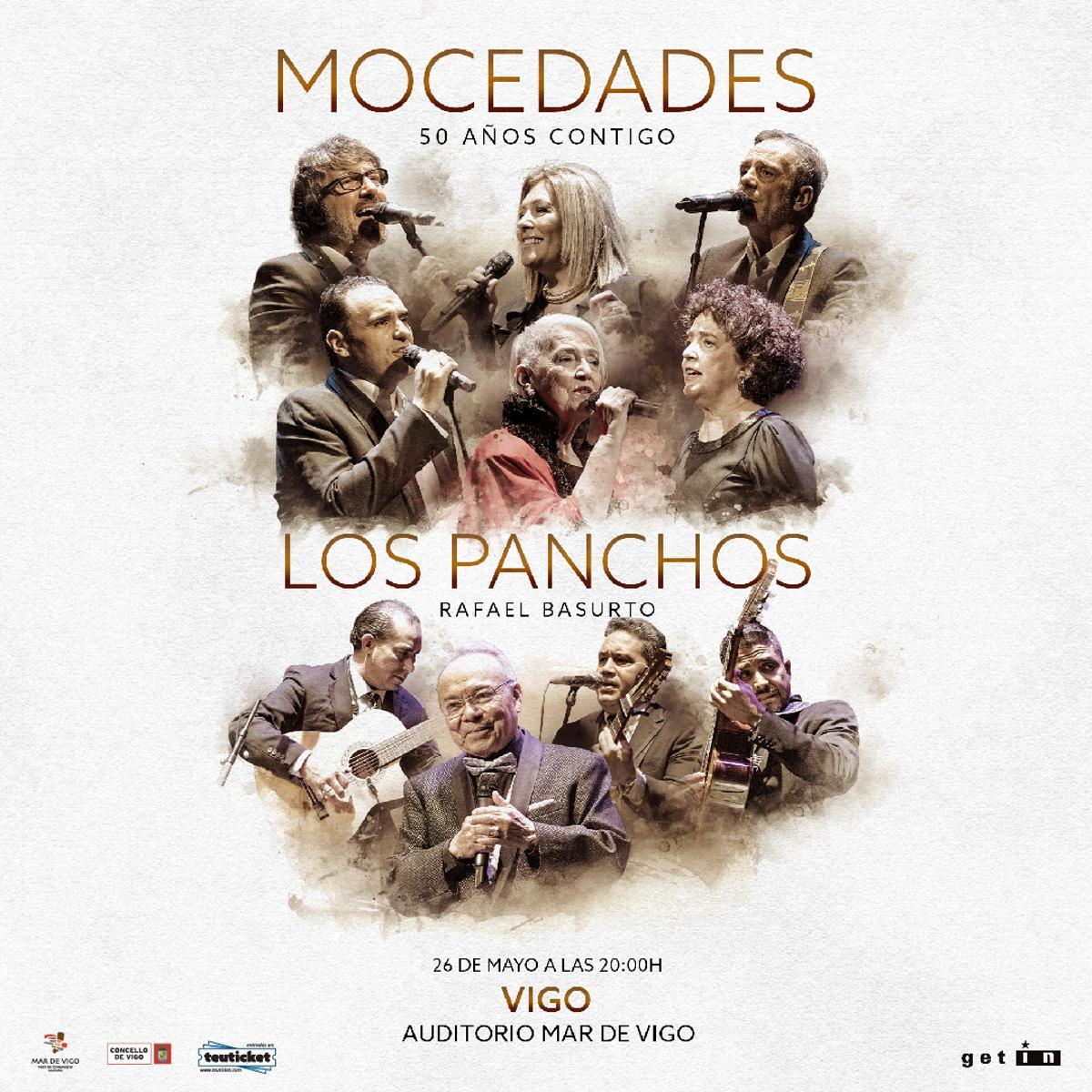 Los Panchos y Mocedades actuarán en Vigo el 26 de mayo.