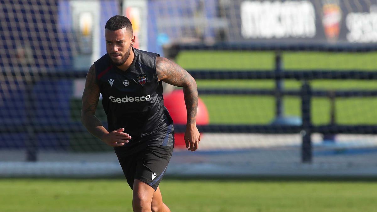 El luso, durante un entrenamiento.