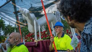 Una imagen del espectáculo popular Interferència 0.2, en el marco del pasado festival Grec