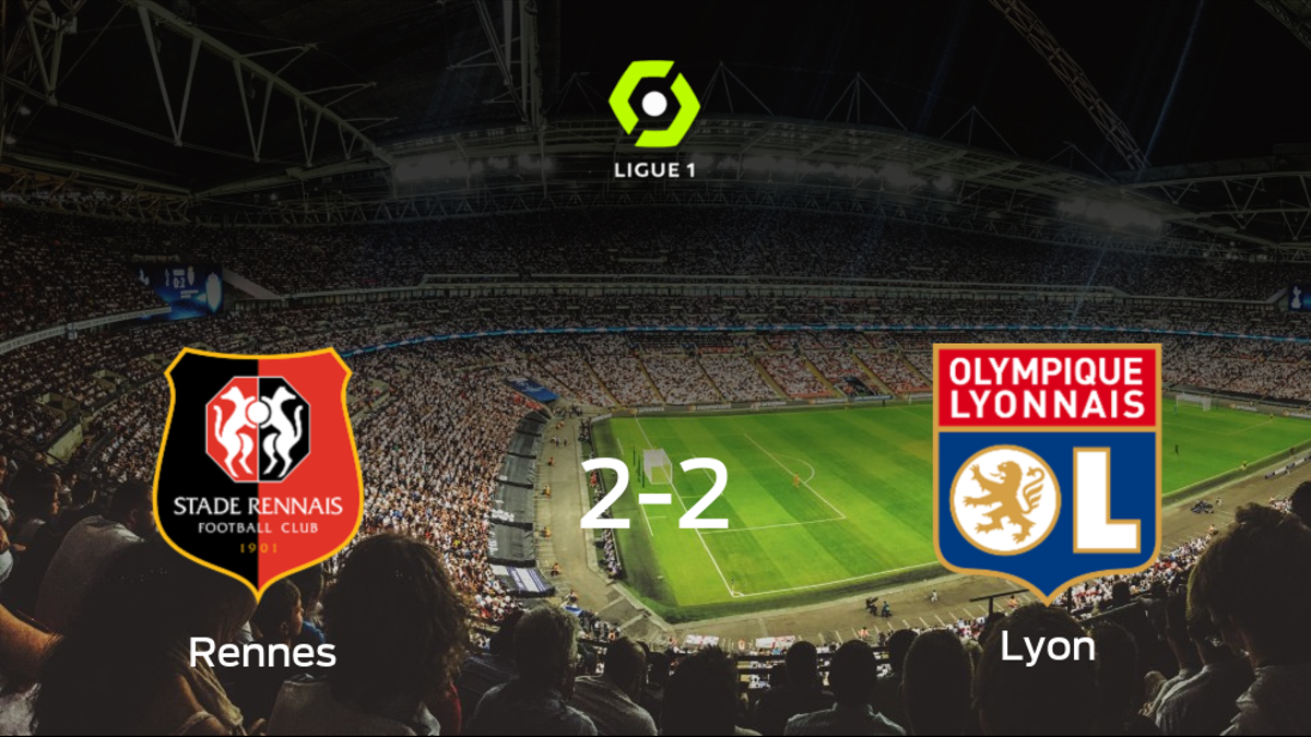 El Stade Rennes y el Olympique Lyon se reparten los puntos y empatan 2-2