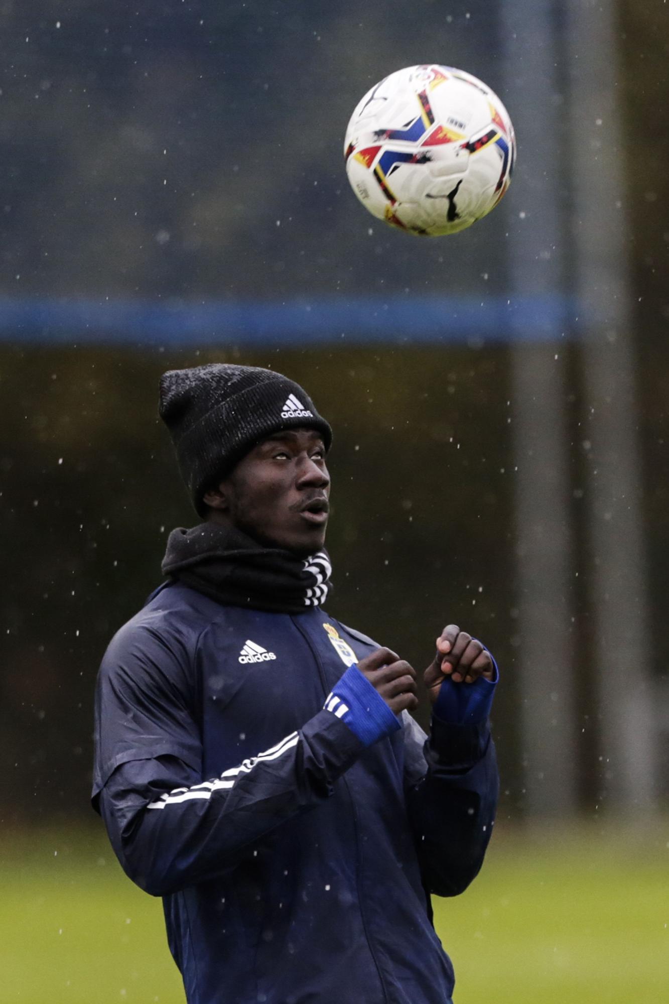 Entrenamiento del Oviedo tras empatar ante el Alcorcón