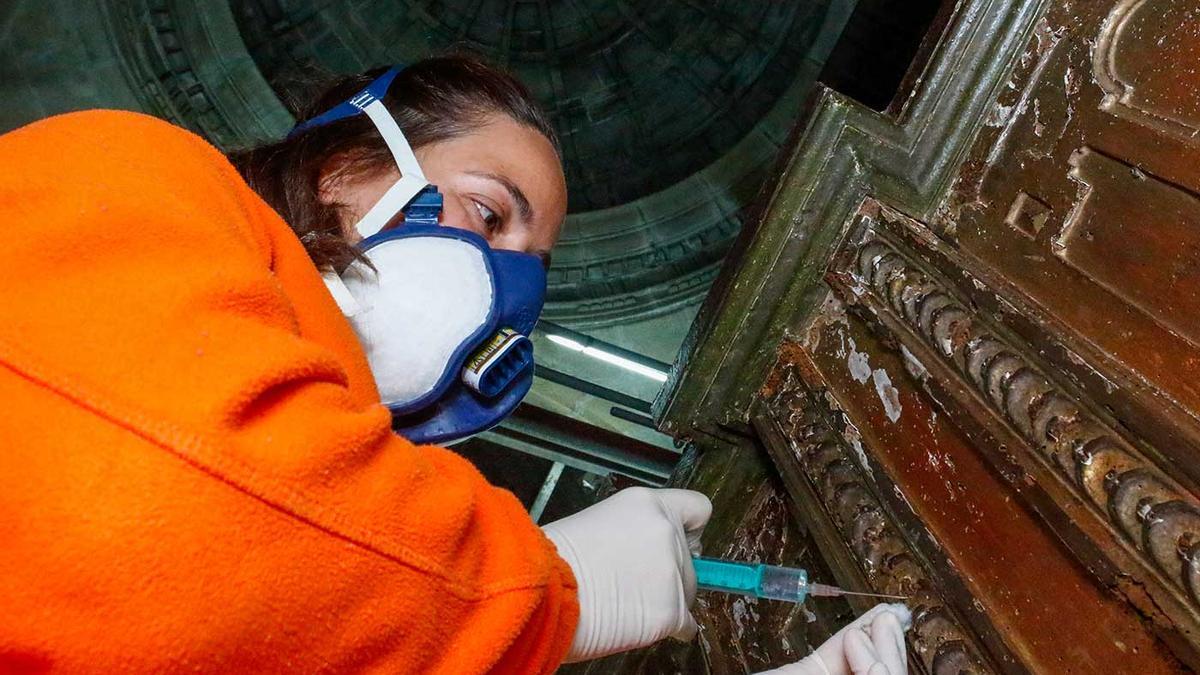 Trabajos de restauración en el convento de Vista Alegre