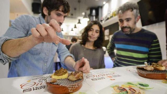 Un pincho elaborado por la Tapería Portovello para el Concurso "Sabores de Ourense". // Brais Lorenzo