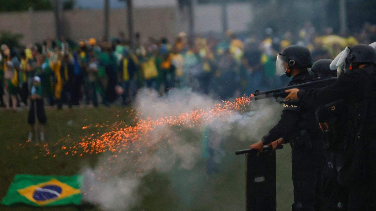 Protestas en Brasilia contra el presidente electo, Lula da Silva.