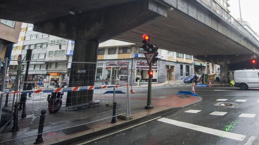 Viaducto de la ronda de Nelle, ya en obras.