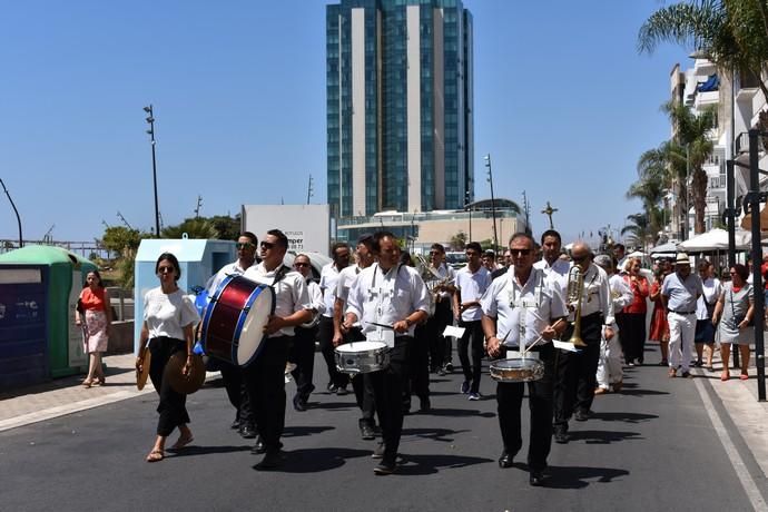 San Ginés, procesión con traca de calor a 30 grados