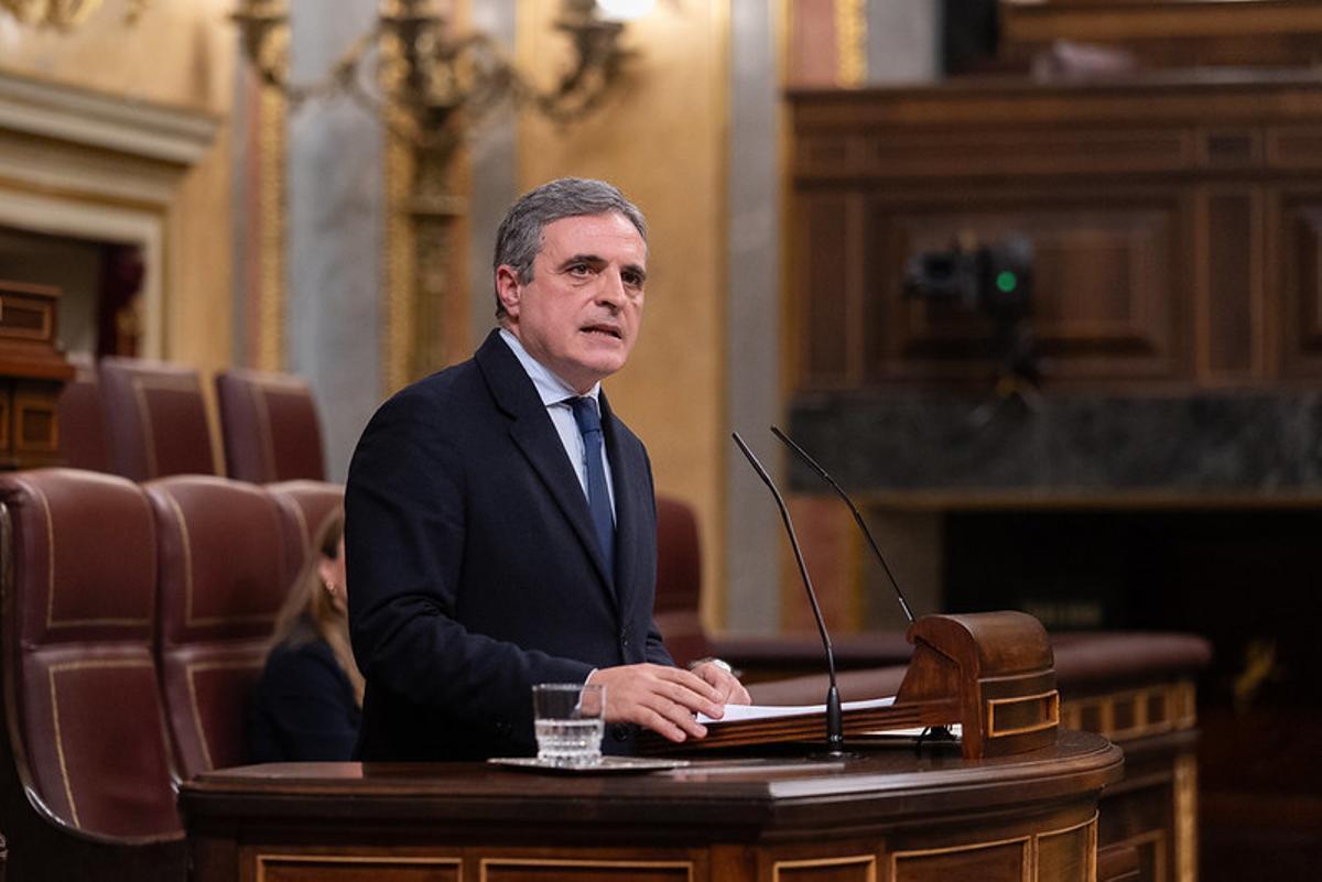 José Vicente Marí Bosó, del Grupo Popular, durante su intervención en el Congreso el pasado martes