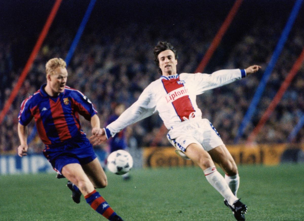 Koeman y Ginola, en un duelo de la Champions