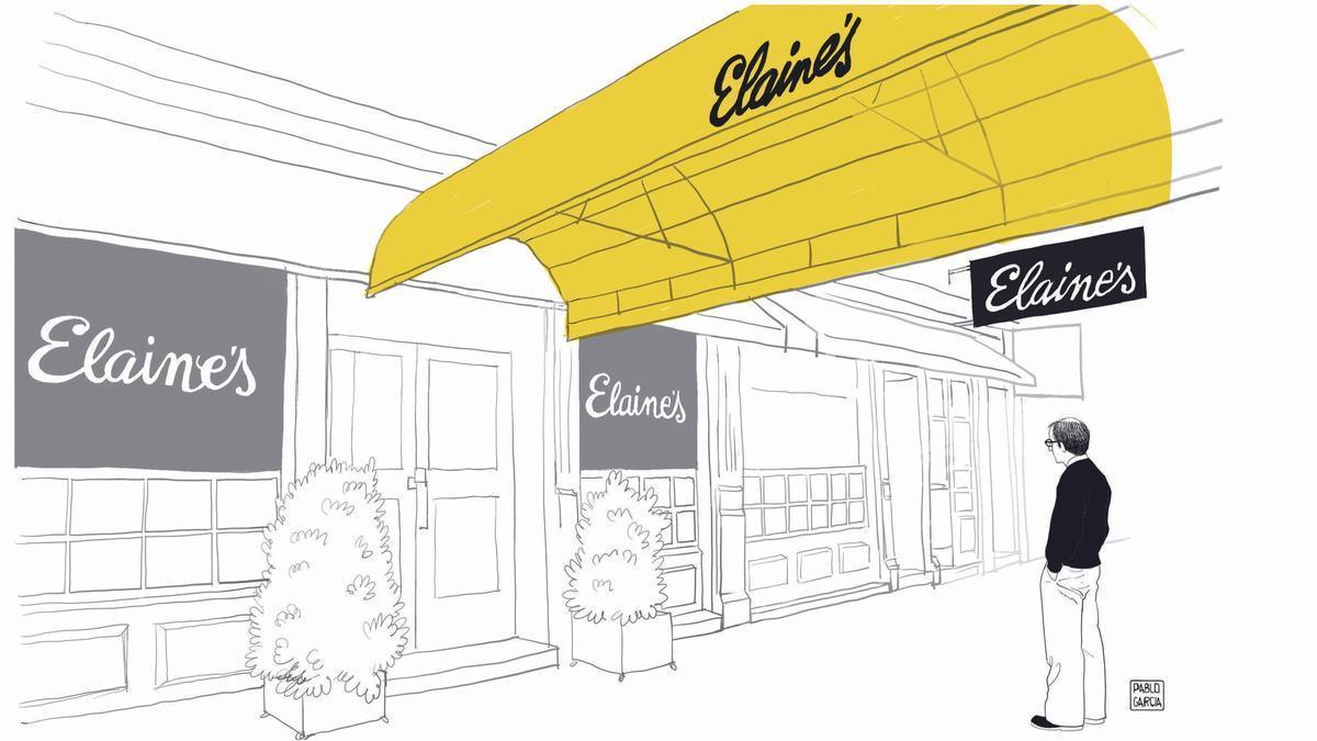 Il·lustració de la façana de l'Elaine's.