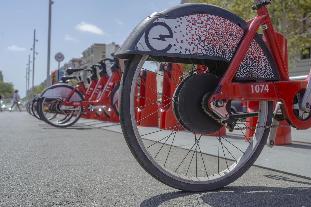 Una estación del Bicing