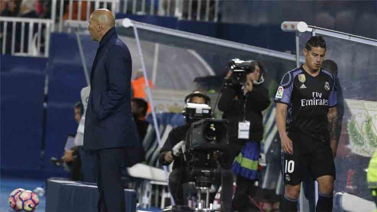 Zidane no cuenta con James Rodríguez