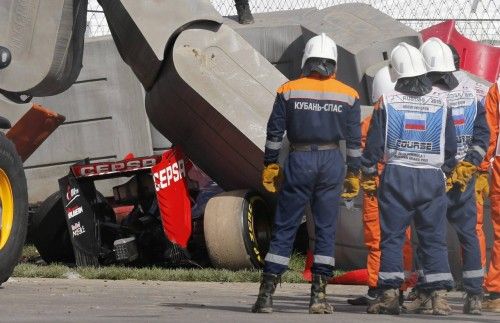 Grave accidente de Carlos Sainz en el circuito de Sochi