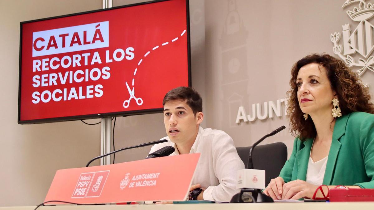 Borja Sanjuan y Maite Ibáñez en la rueda de prensa