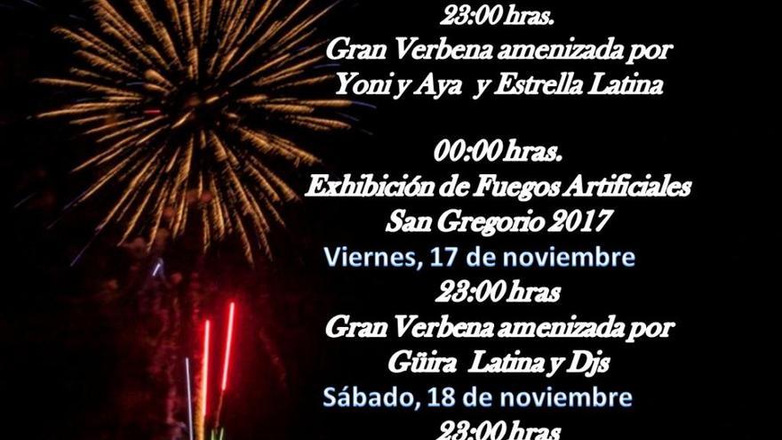 Cartel anunciador de los actos festivos