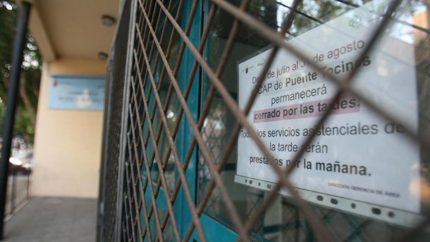 El centro de salud de Puente Tocinos es uno de los que cerró el año pasado por las tardes en verano.