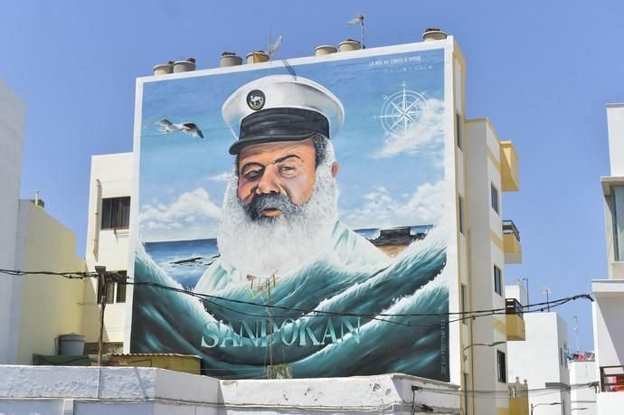 09-09-2020 ARUCAS. Mural en honor a Manuel Sosa Medina, conocido como Sandokan. Fotógrafo: ANDRES CRUZ  | 09/09/2020 | Fotógrafo: Andrés Cruz