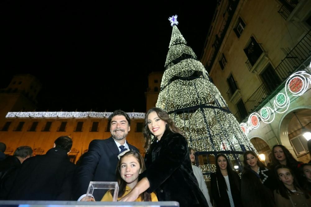 Encendido de las luces navideñas en Alicante