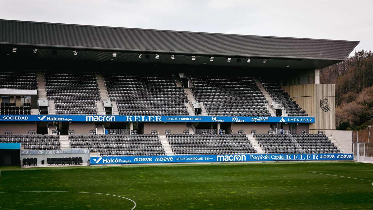 Panorámica del campo principal de Zubieta, en San Sebastián.