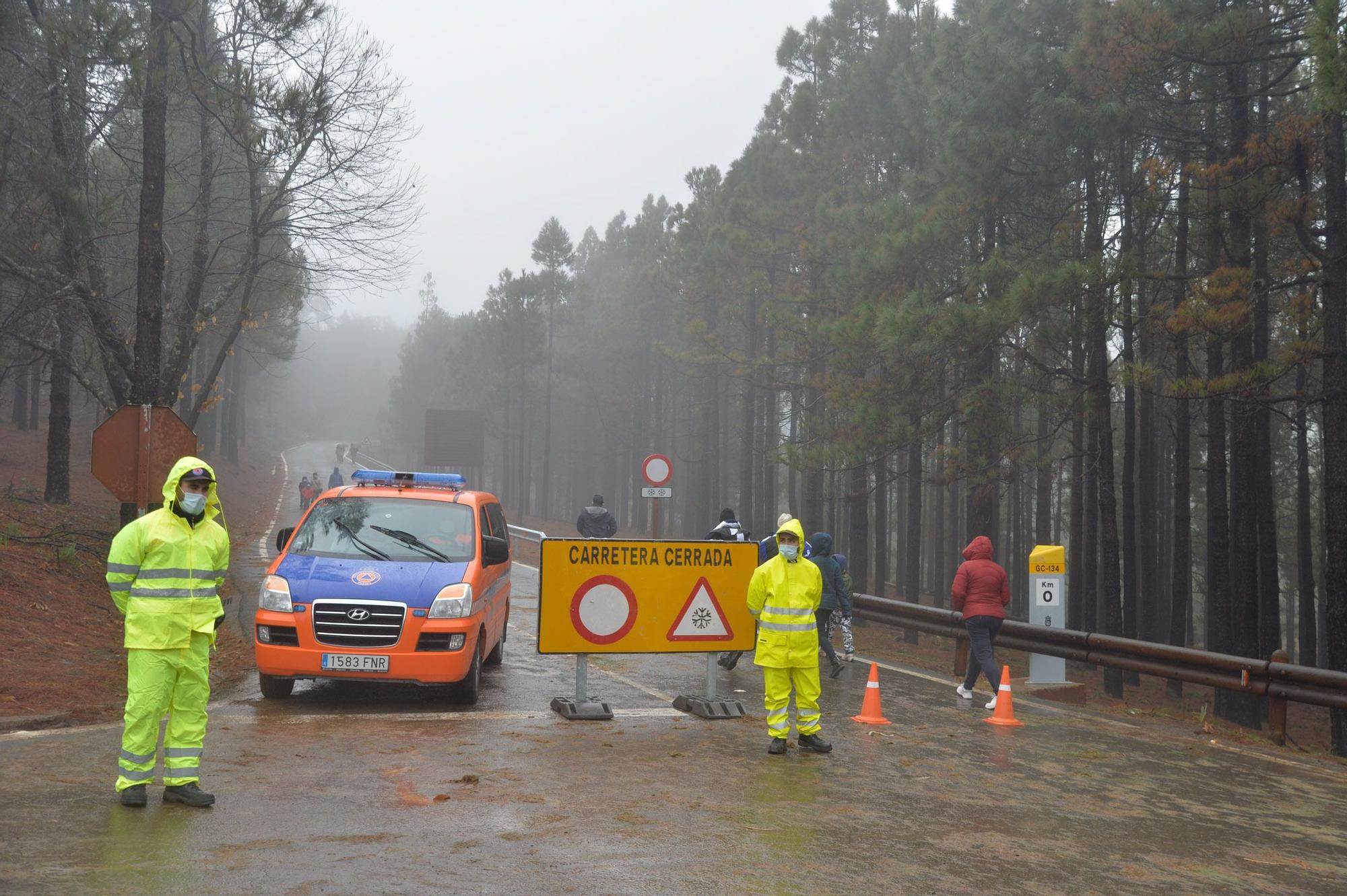 Nueva jornada de lluvias en Gran Canaria por el paso de la borrasca 'Filomena'