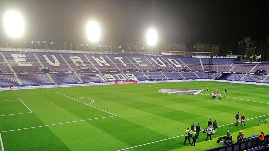 El estadio levantinista en la previa de un partido.