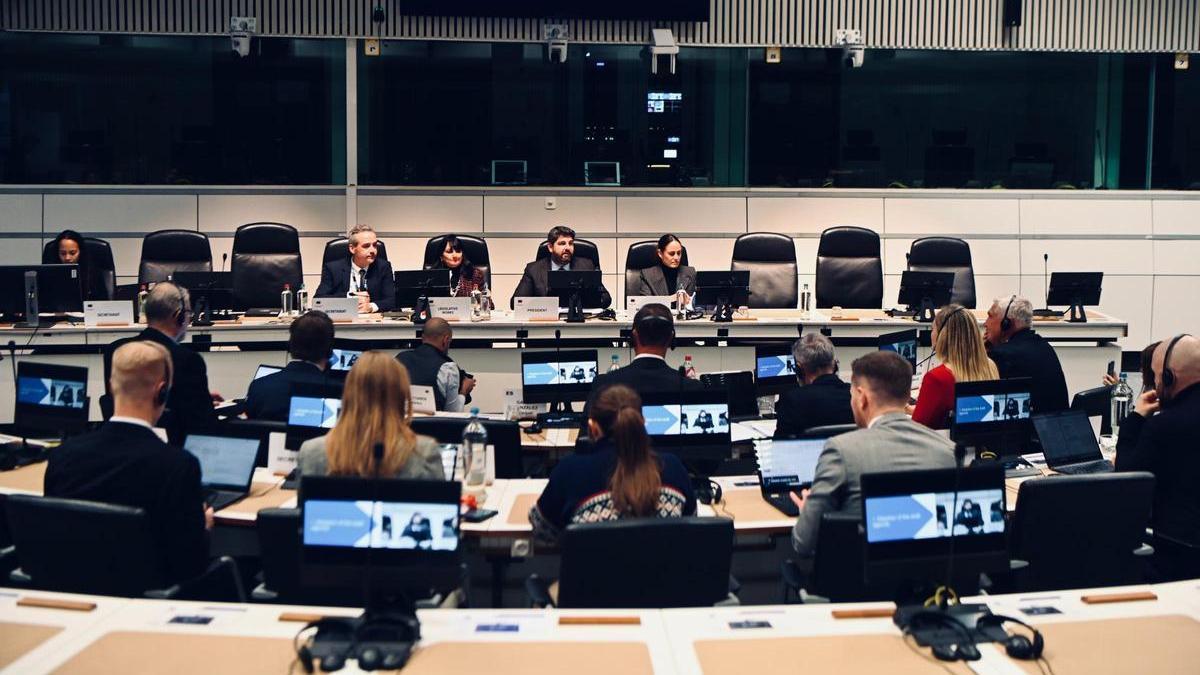 El presidente López Miras en el Grupo de Trabajo sobre Defensa del Comité Europeo de las Regiones.