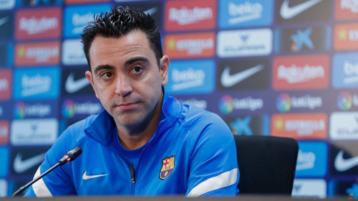 Xavi habla en la Ciudad Deportiva