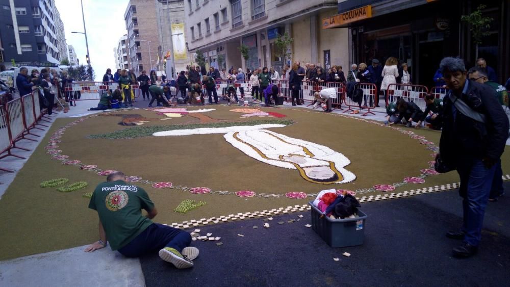 Un manto floral por el día de Fátima