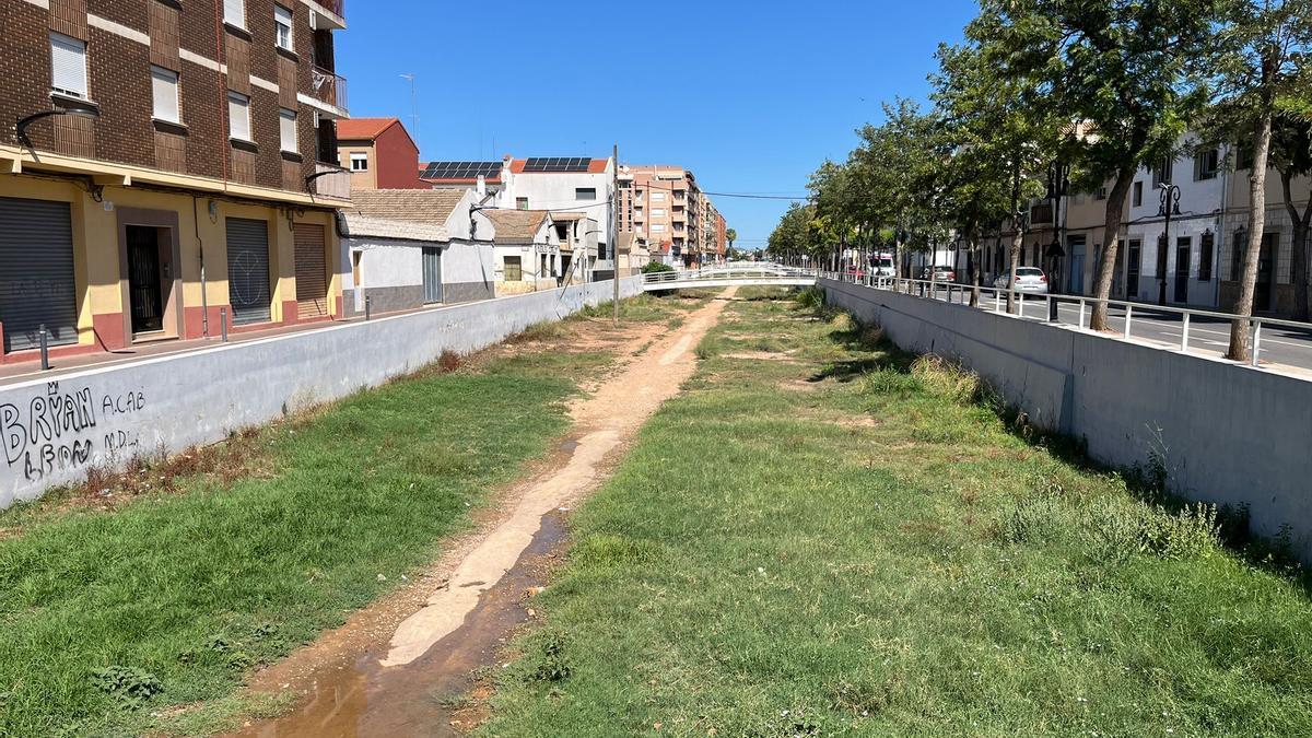 Barranc de la Saleta a su paso por el casco urbano de Aldaia.