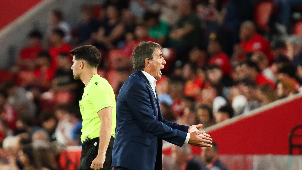Almaa, durante el partido ante el Mallorca